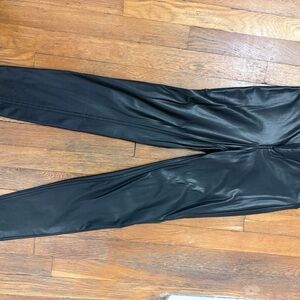 Pull&Bear Black Faux Leather Pants